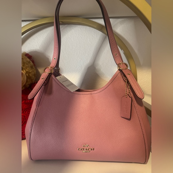 Coach Handbags - Coach Blush Pink Leather Shoulder Bag